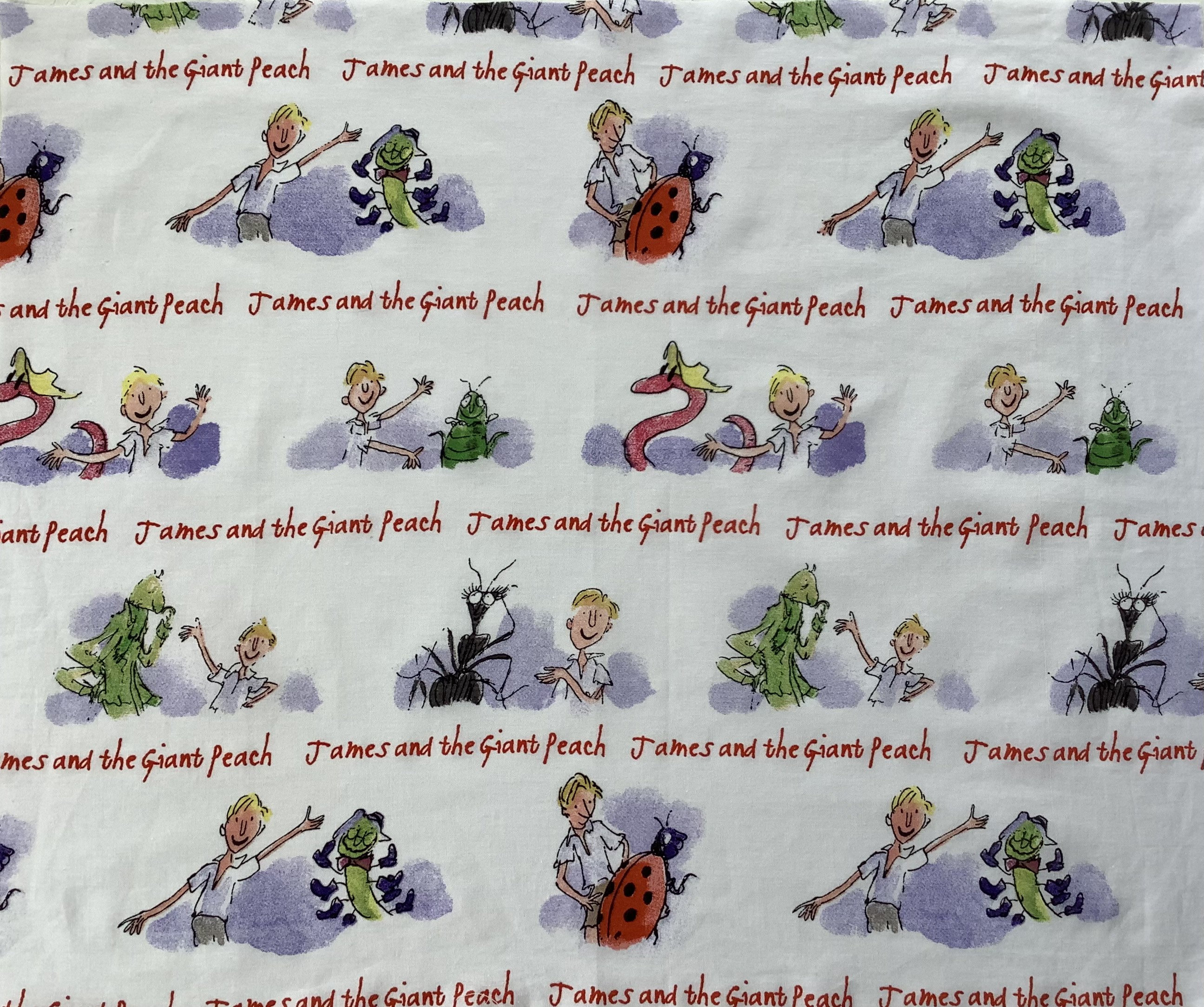 James and the giant peach roald dahl fabric fq