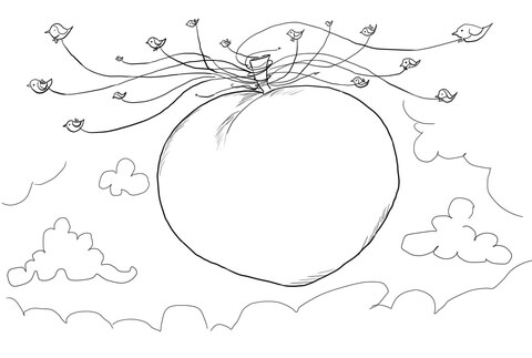 James and the giant peach coloring pages free coloring pages
