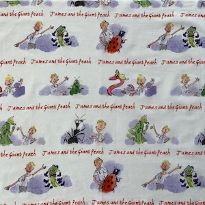 James and the giant peach roald dahl fabric fq