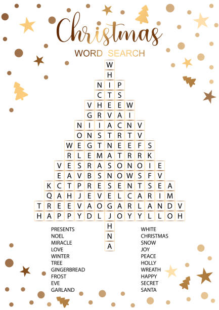 Christmas word search stock illustrations royalty