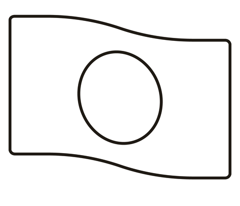 Japan flag coloring page free printable coloring pages