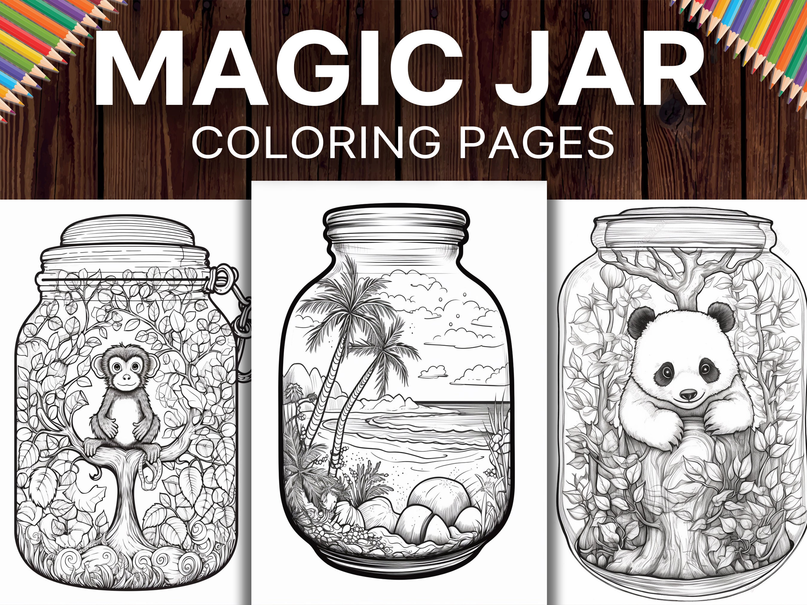 Magic jar coloring pages for adults printable coloring pages for adults to enjoy hours of relaxation and mindfulness