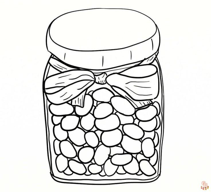 Printable jar coloring pages free for kids and adults