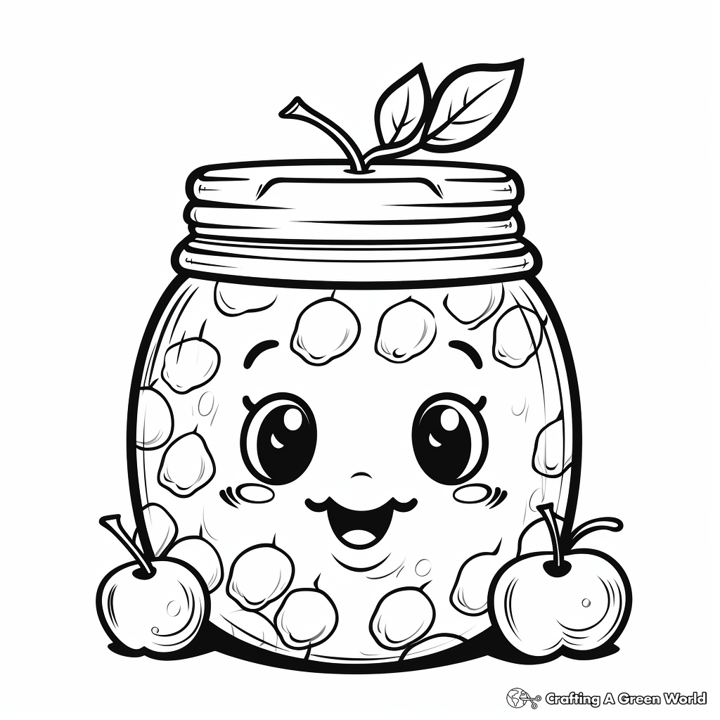 Jam and jelly coloring pages