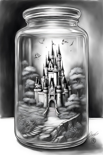 Premium ai image jam jar coloring page printable qualityblack and white poster quality
