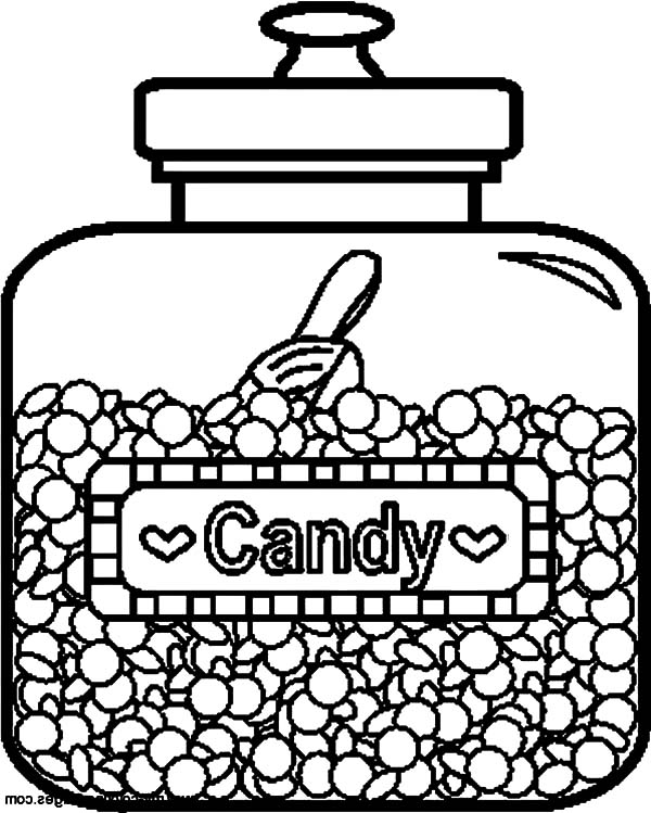 Delicious candy jar coloring pages bulk color