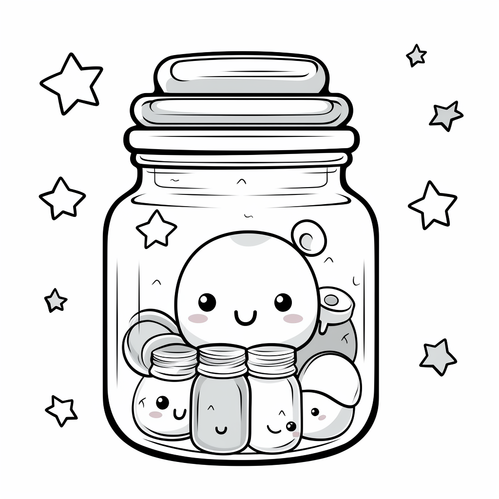 Jar coloring page