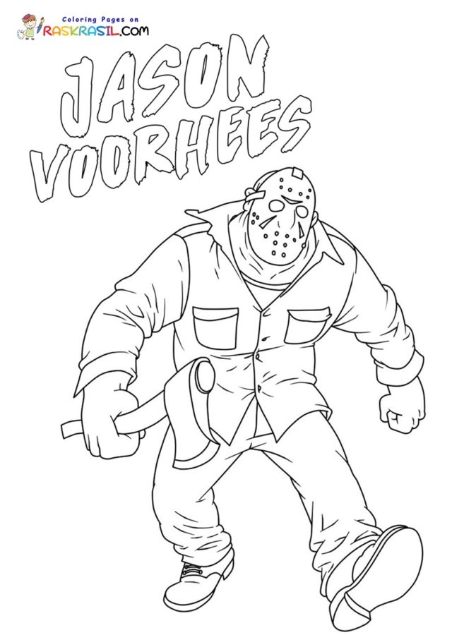 Jason voorhees coloring pages