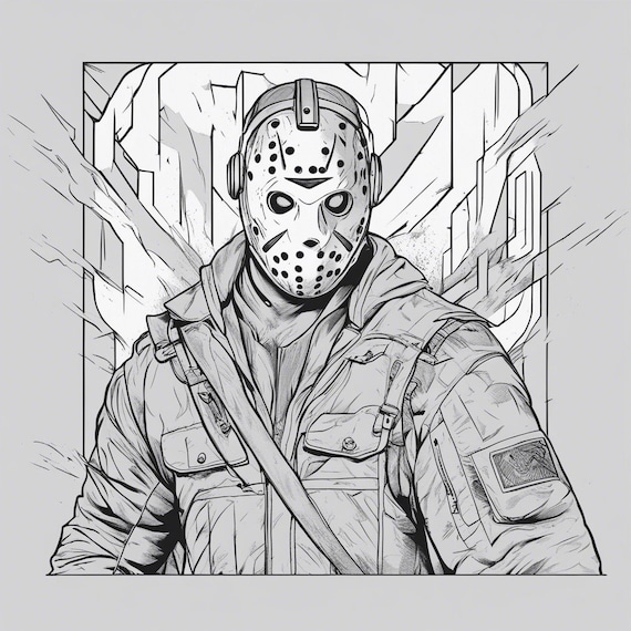 Jason voorhees coloring pages horror coloring pages halloween coloring pages