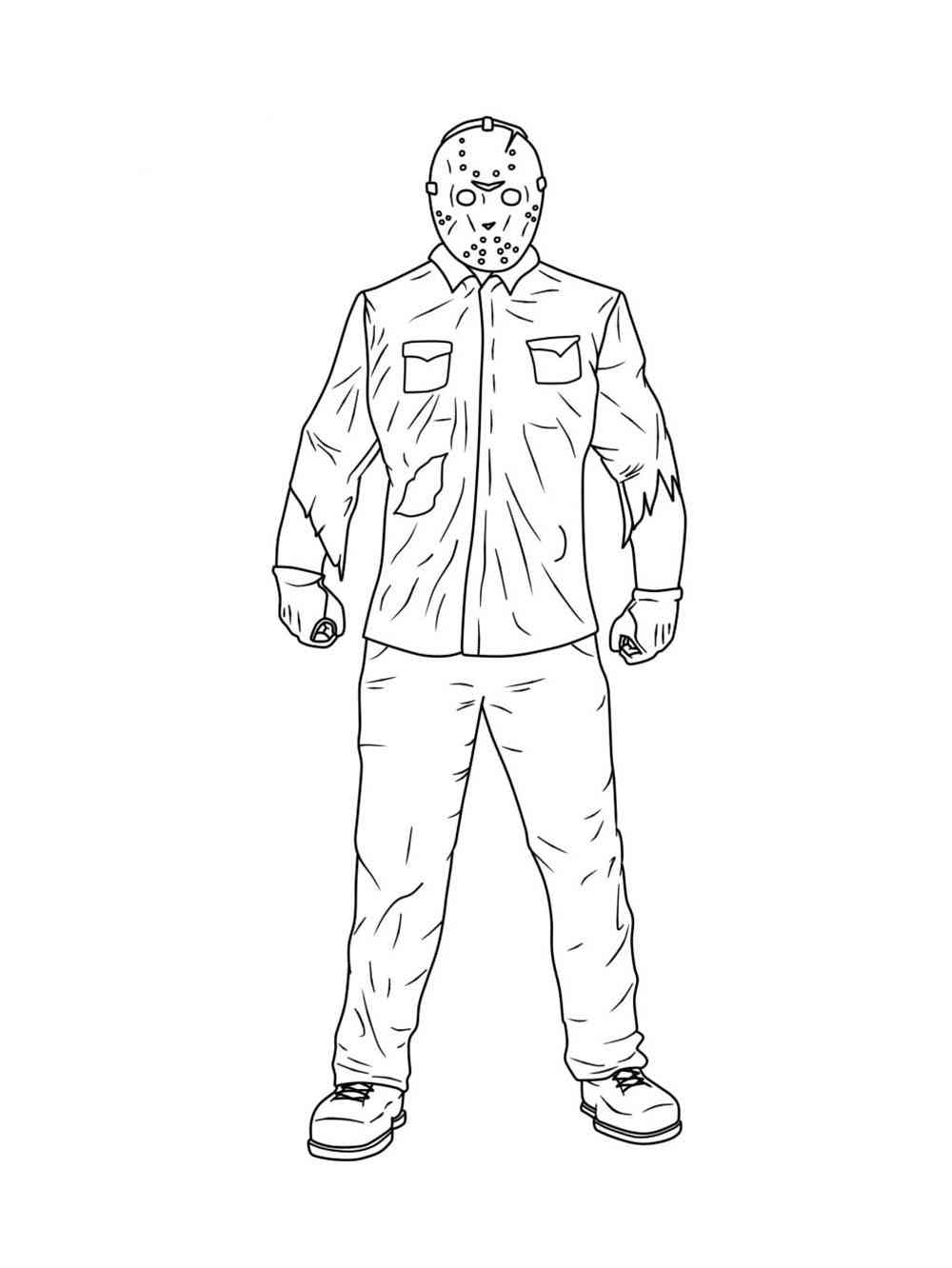 Jason voorhees coloring pages