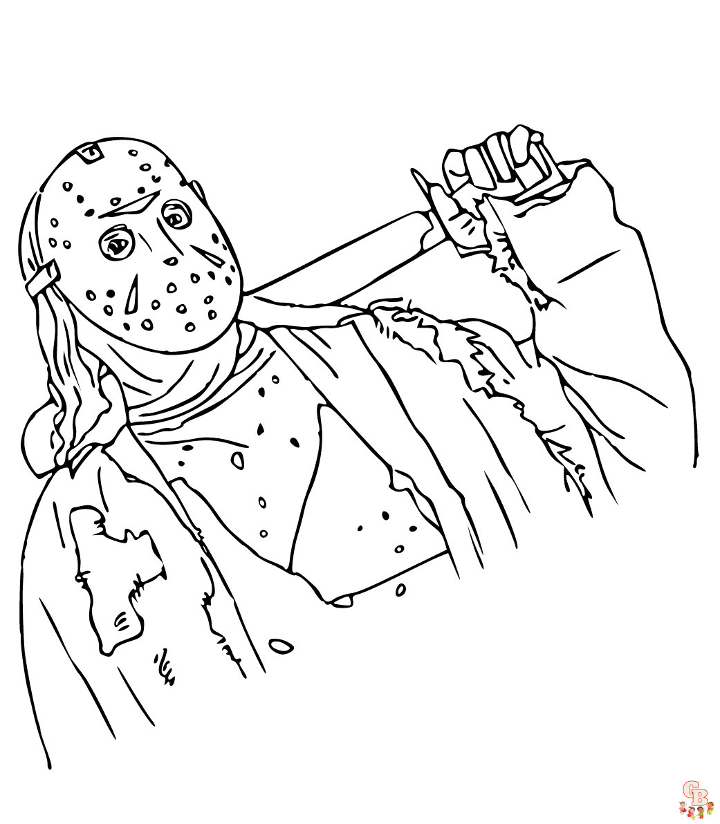 Printable friday the th coloring pages free for kids and adults