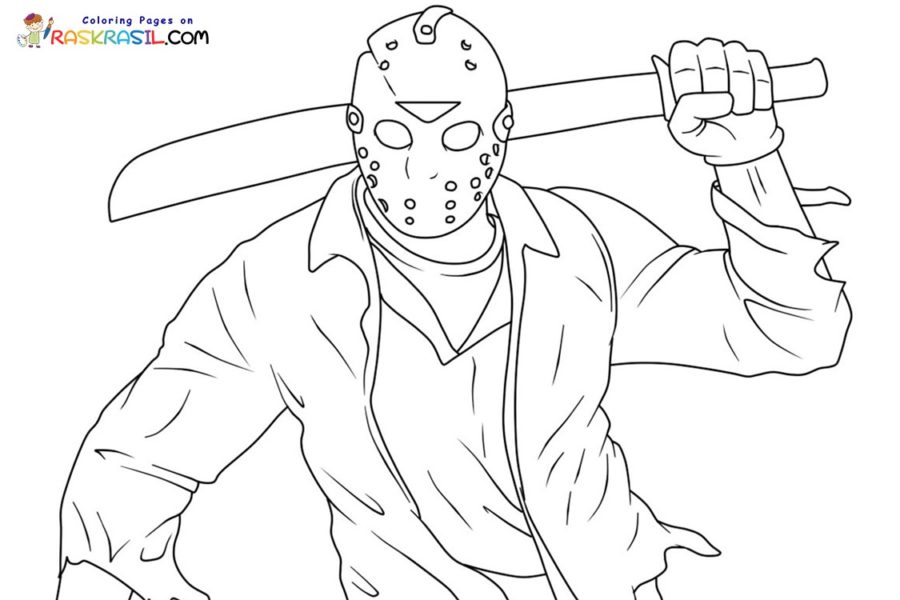 Jason voorhees coloring pages