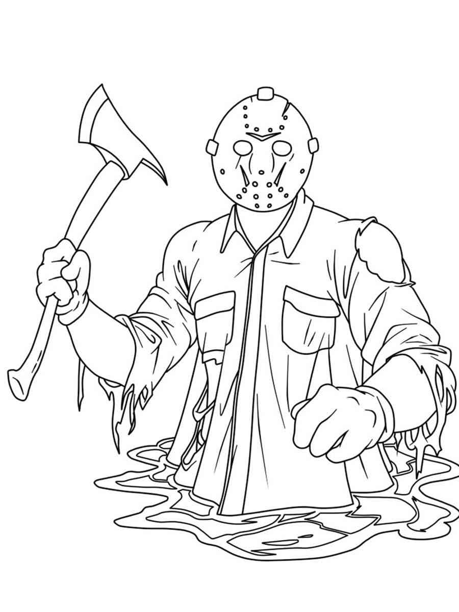 Jason voorhees coloring pages