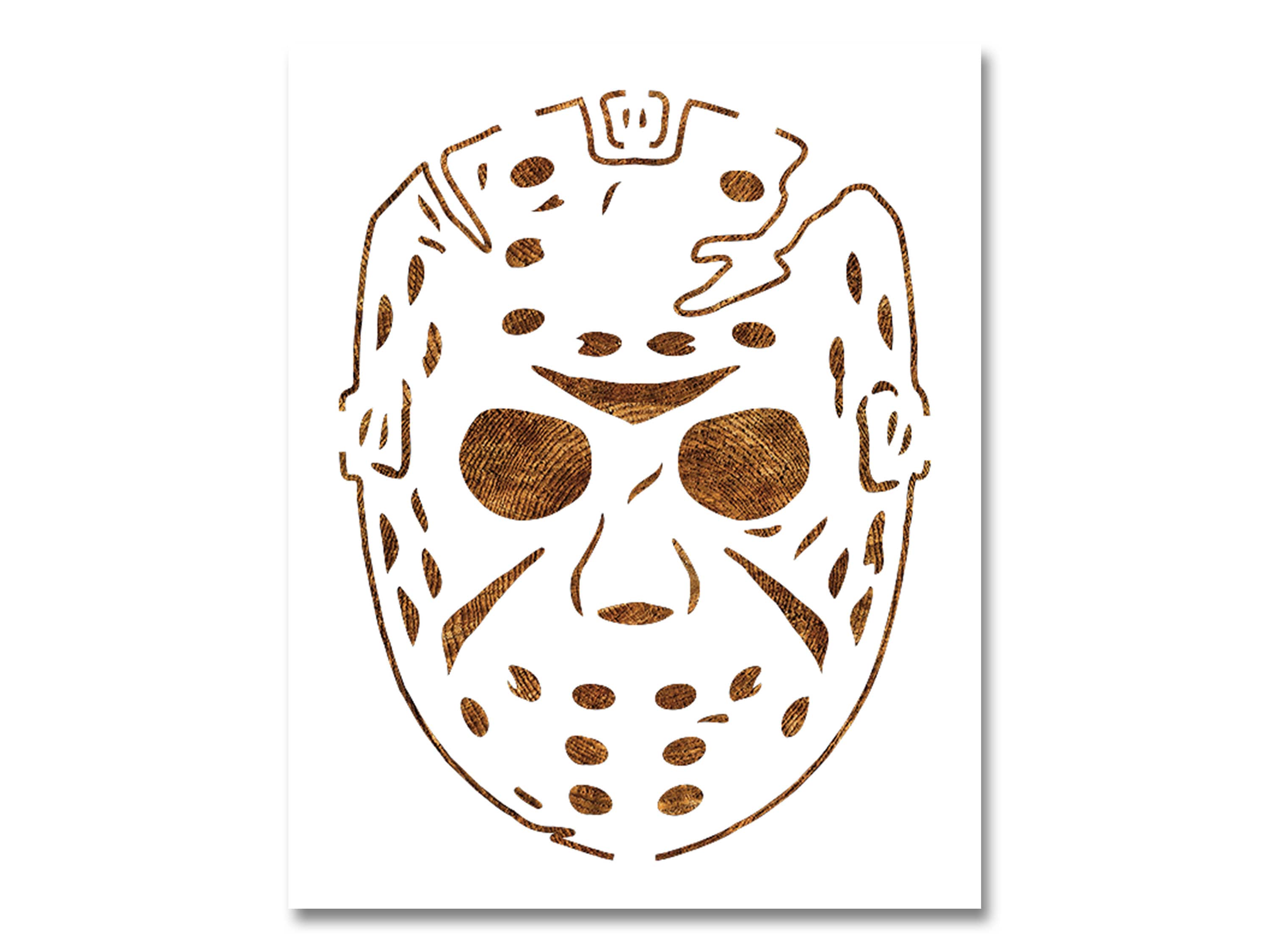 Jason mask stencil size options jason voorhees reusable color draw paint stencil