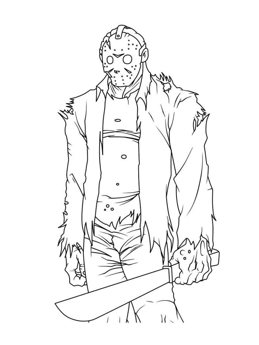 Jason voorhees coloring pages