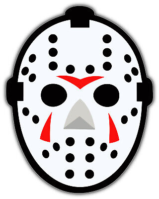Jason voorhees mask m sticker friday the th halloween r usa sry freddy