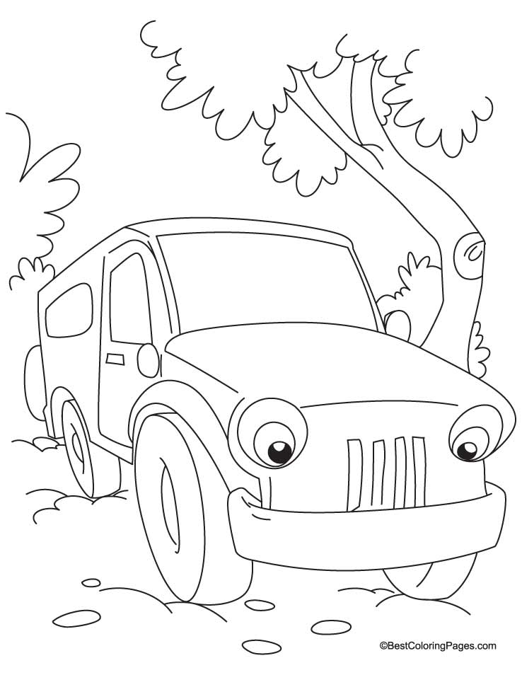 Jungle jeep coloring page download free jungle jeep coloring page for kids best coloring pages