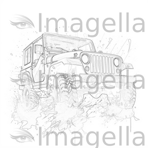 Jeep clipart oil painting style k svg â