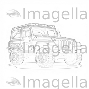 Jeep clipart k vector in minimalist art style â