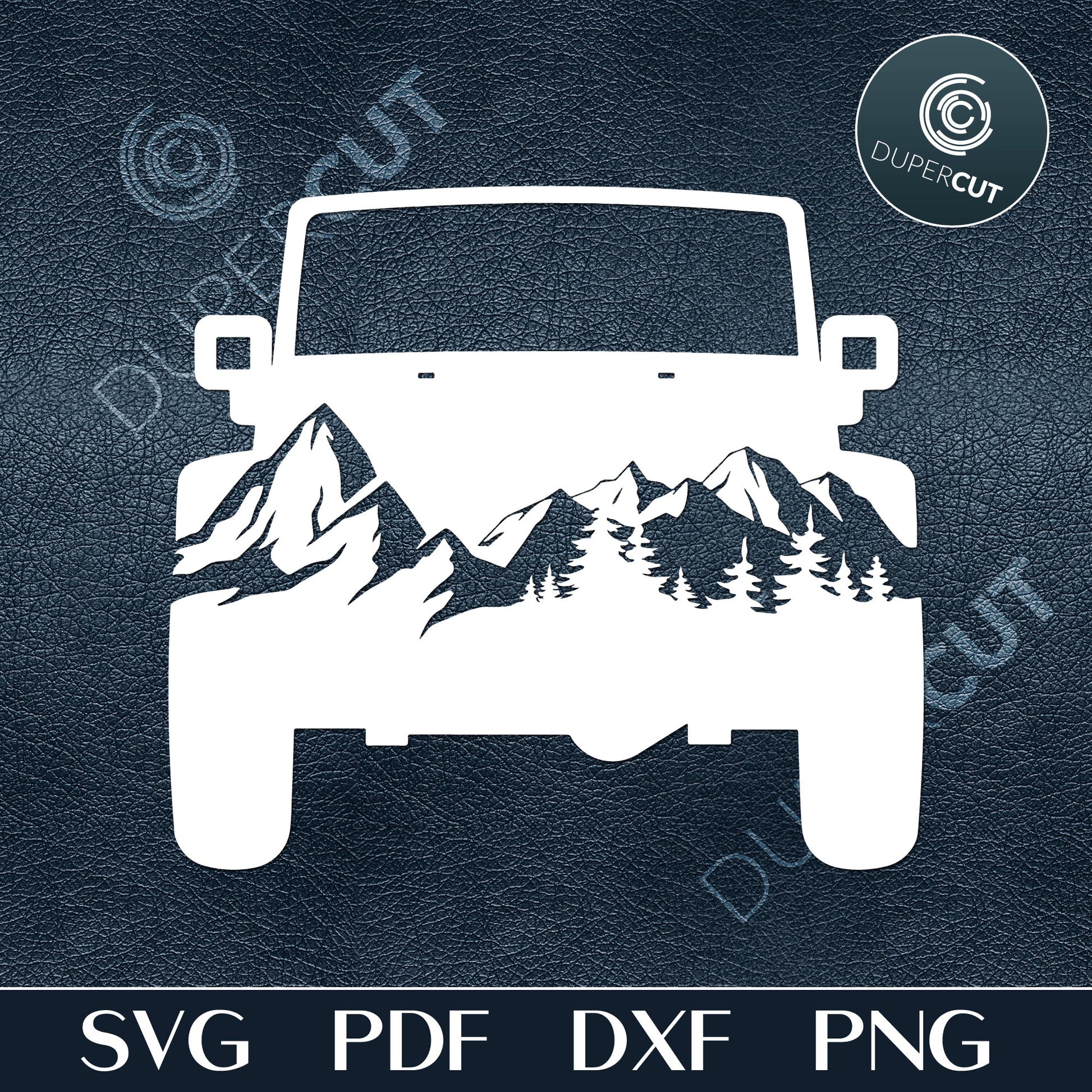 Jeep front mountains