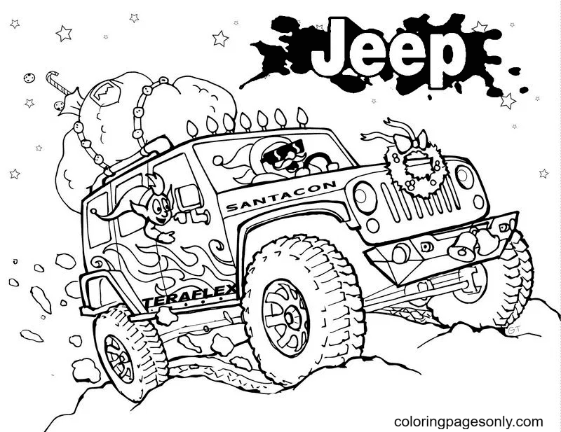 Jeep coloring pages
