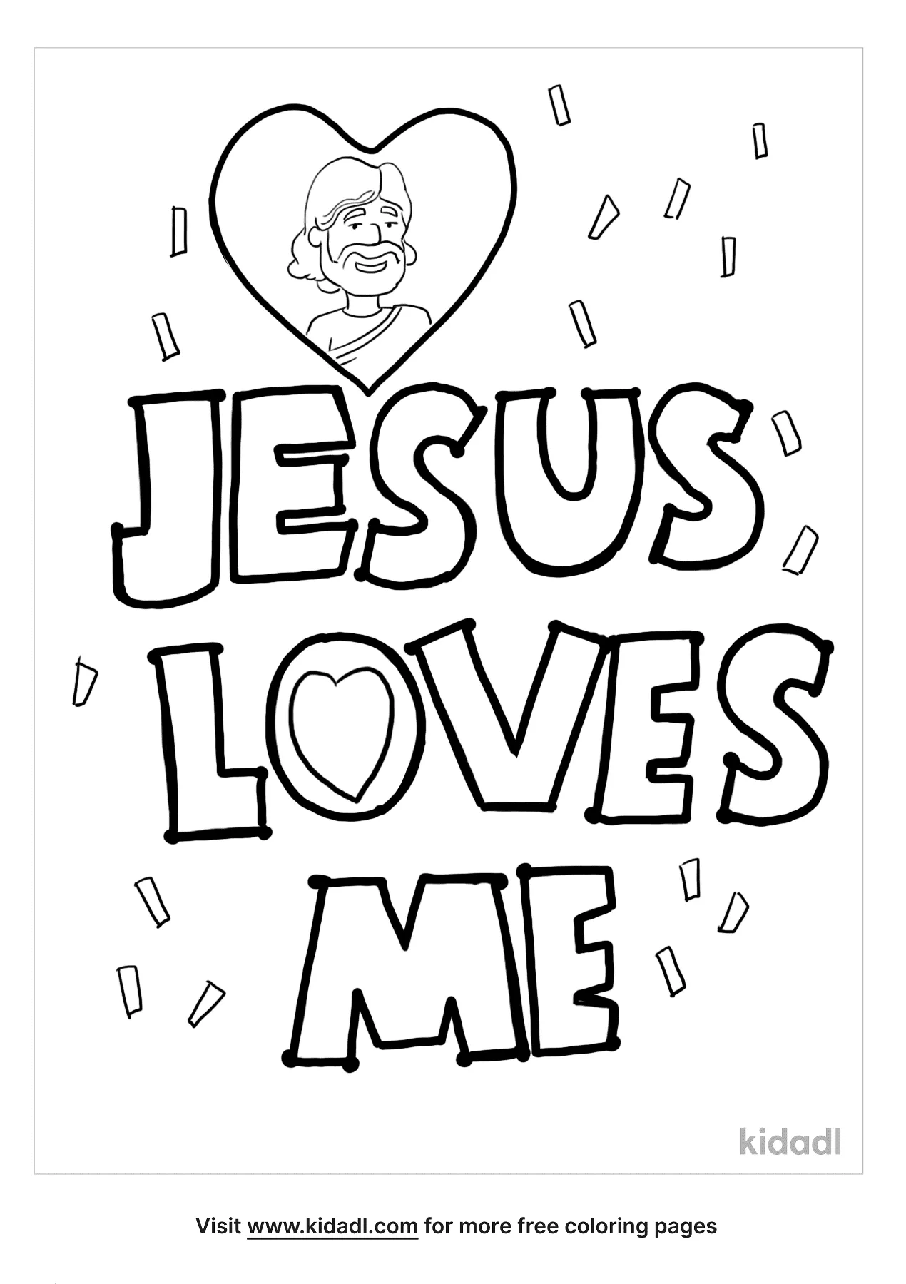 Free jesus loves me coloring page coloring page printables