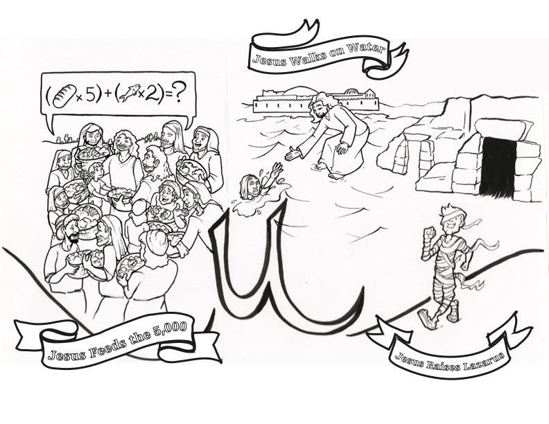 The life of jesus timeline coloring pages