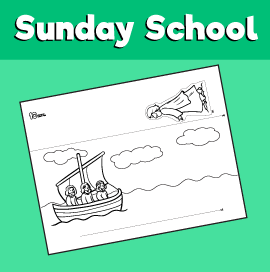 Jesus walks on water coloring page â minutes of quality time