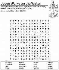 Jesus walking on the water childrens sermons from