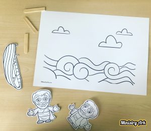 Peter and jesus walk on water craft picture â