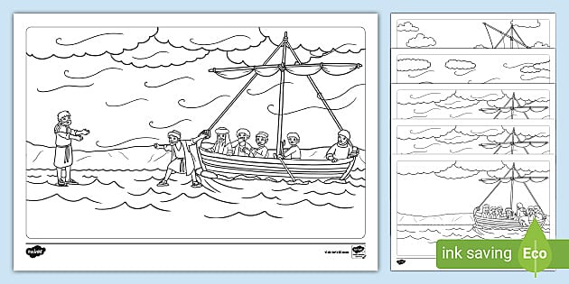 Jesus walks on water louring pages teacher made