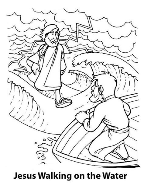 Peter walks on water louring pages