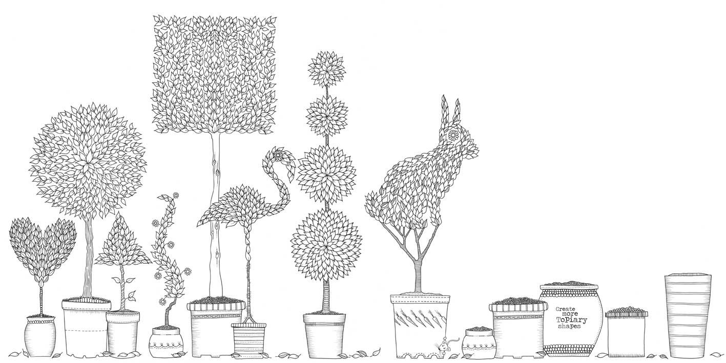 Secret garden an inky treasure hunt and coloring book