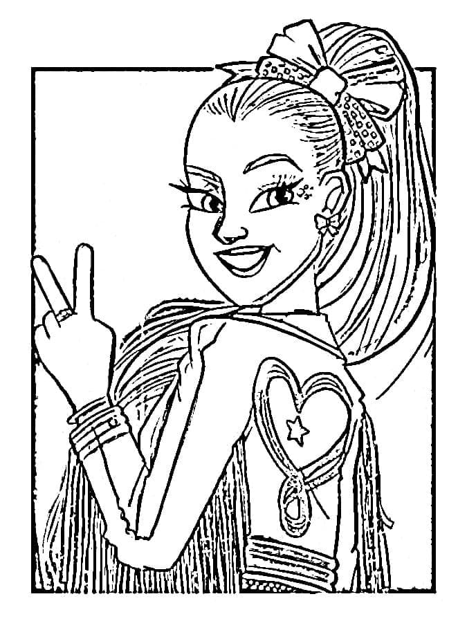 Cartoon jojo siwa coloring page