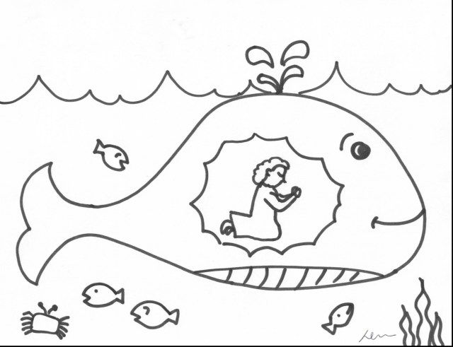 Excellent picture of jonah and the whale coloring pages