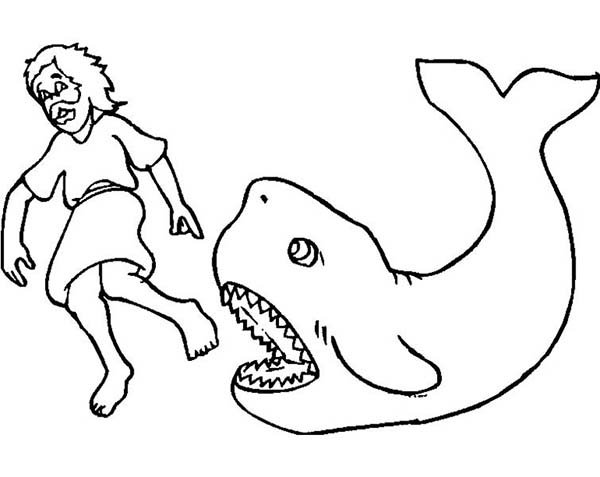 Printable jonah and the whale coloring pages