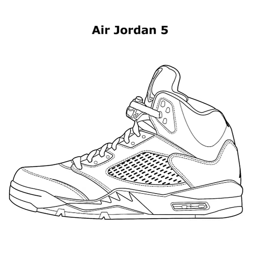 Jordan shoes coloring pages