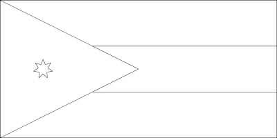 Coloring page for the flag of jordan