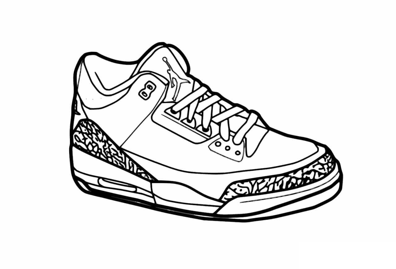 Jordan shoes coloring pages