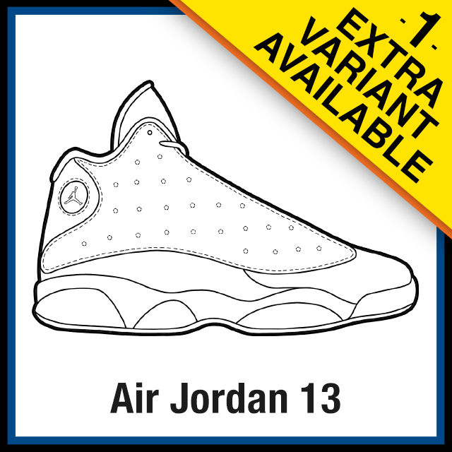 Air jordan sneaker coloring pages