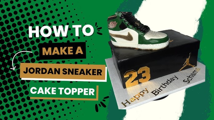 How to ake a inch air jordan sneaker cake fro a x inch cake