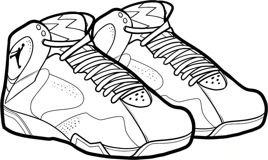Jordan shoes coloring pages