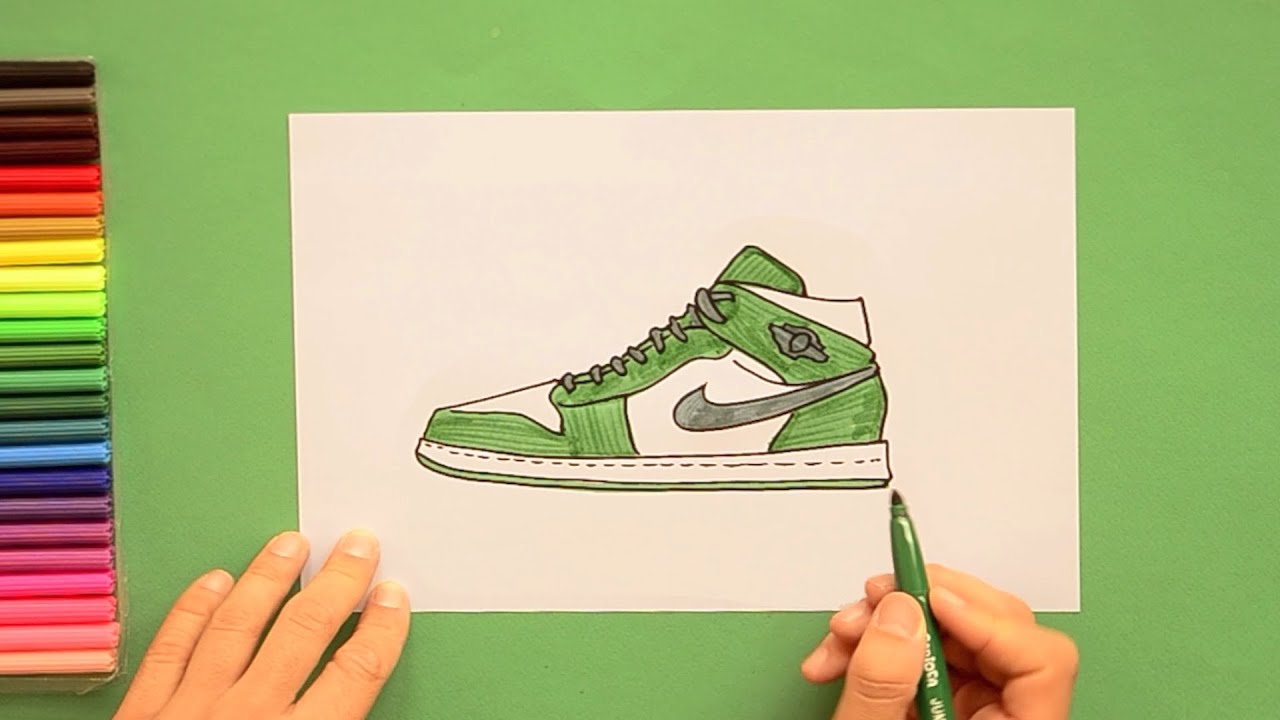 How to draw air jordan nike shoes