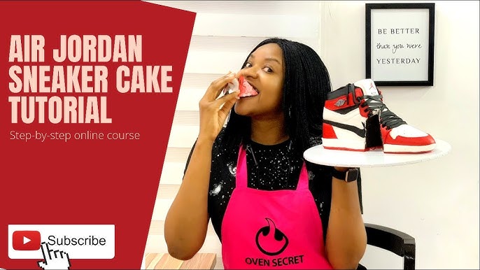 How to ake a inch air jordan sneaker cake fro a x inch cake