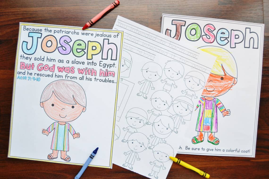 Joseph coloring pages free printables â mary martha mama