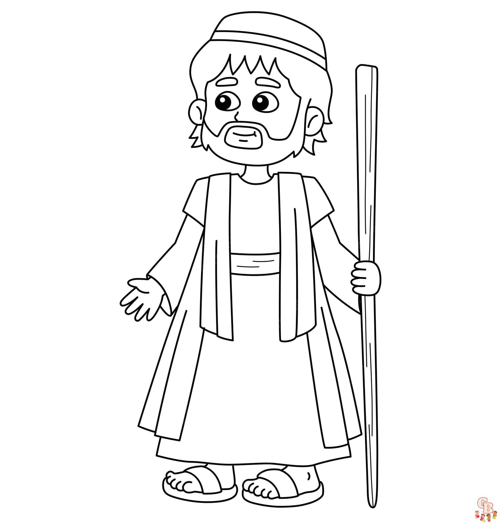 Prinatble joseph coloring pages free for kids and adults