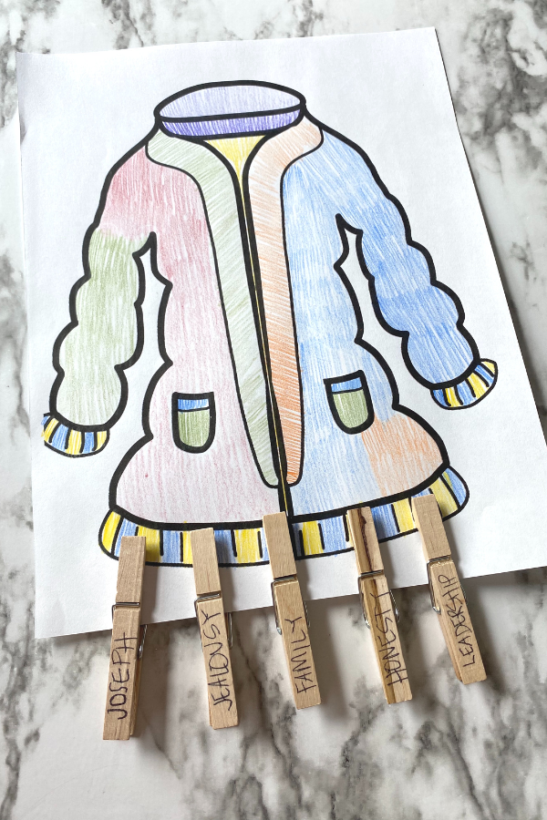 Joseph coat of many colors craft for sunday school lessons