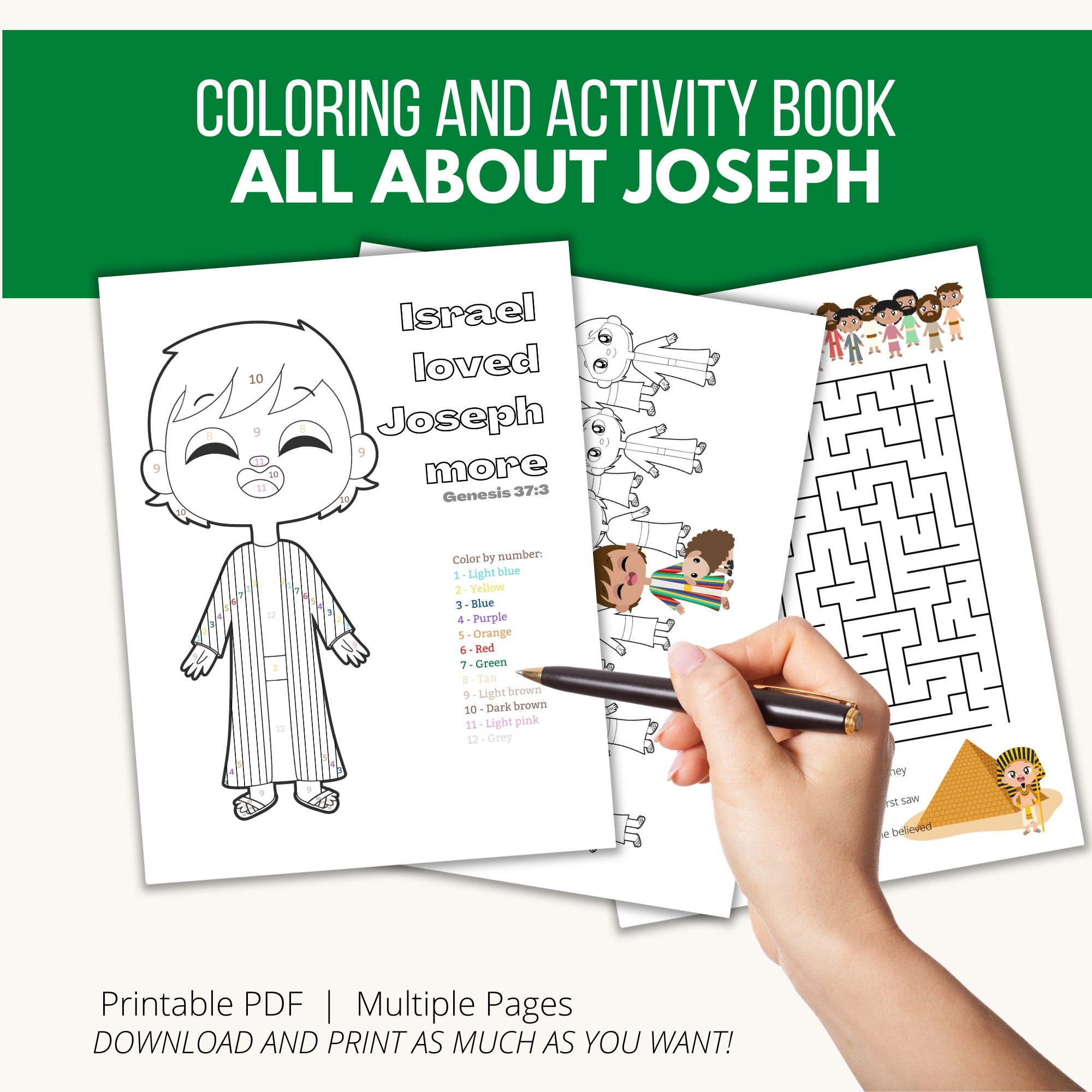 Joseph and his brothers coloring book