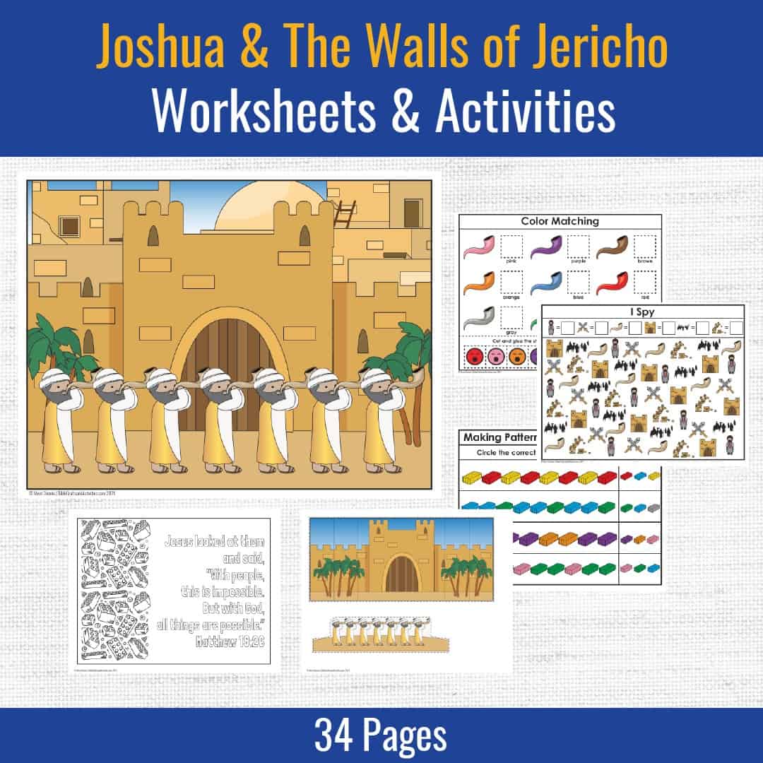 Joshua the walls of jericho preschool bible activities