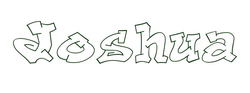 Coloring page first name joshua